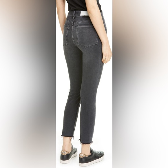 Re/Done Originals High Waist Ankle Crop Jeans Black 26 NWT - Picture 3 of 13